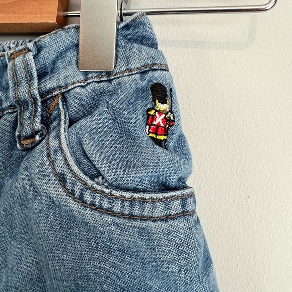 Mi-Ni-No King's Guard Flannel Lined Blue Jeans Elastic Waist - Picture 3 of 7